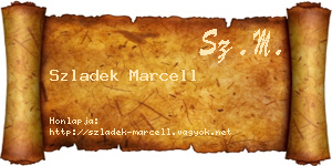Szladek Marcell névjegykártya