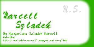 marcell szladek business card